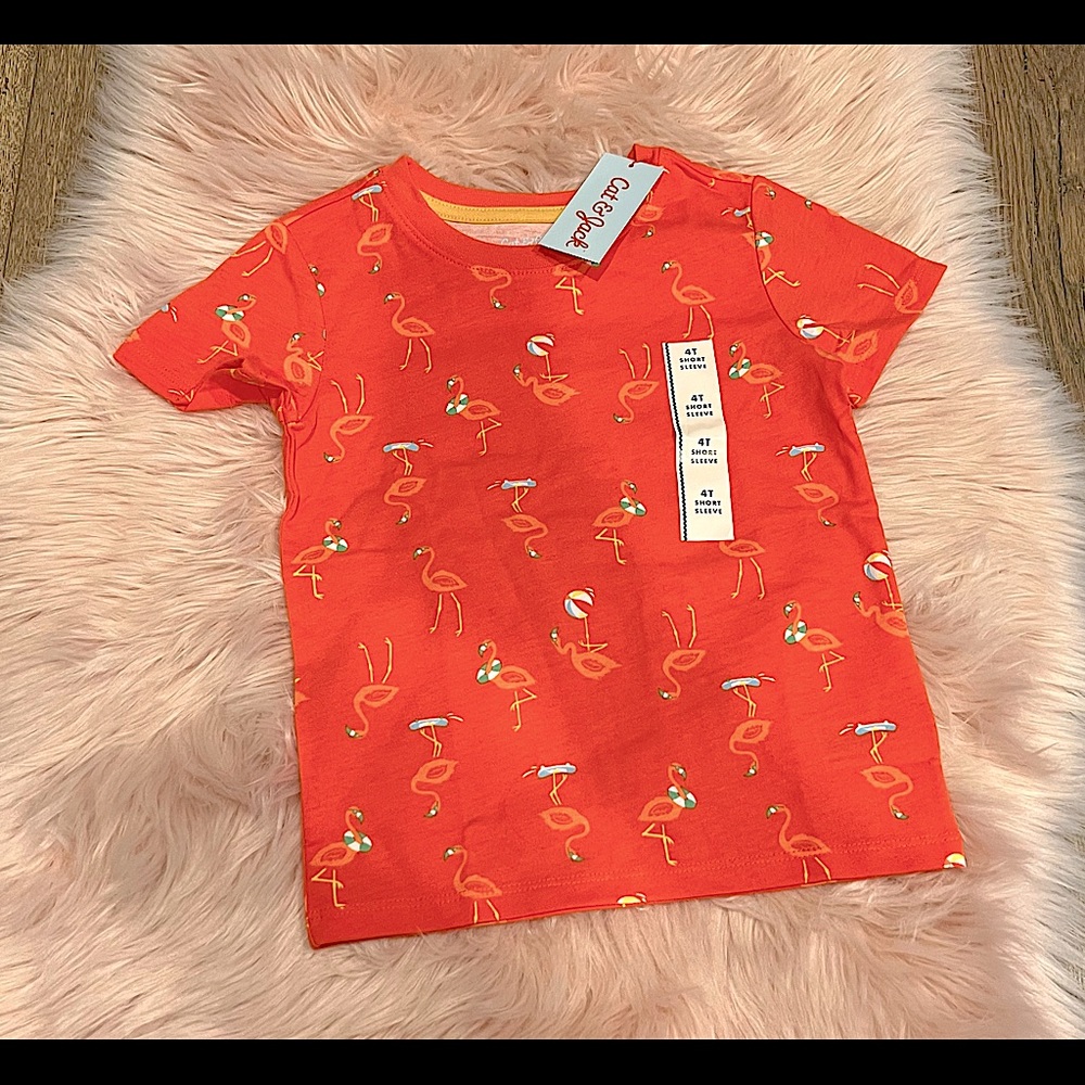 NWT Cat & Jack 4T flamingo T-shirt